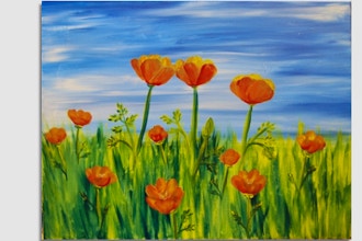 Paint Nite: Orange California Poppies